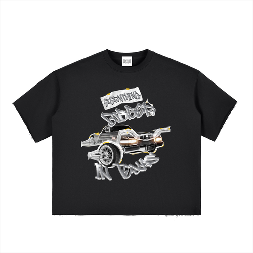 Bigger In Texas - Boxy Raw Edge Tee